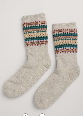 New Seasalt Women's House Socks - Spring Fair Aran Mix