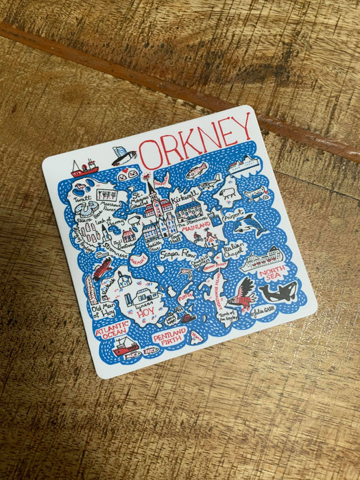 Judith Glue Orkney Map Coaster