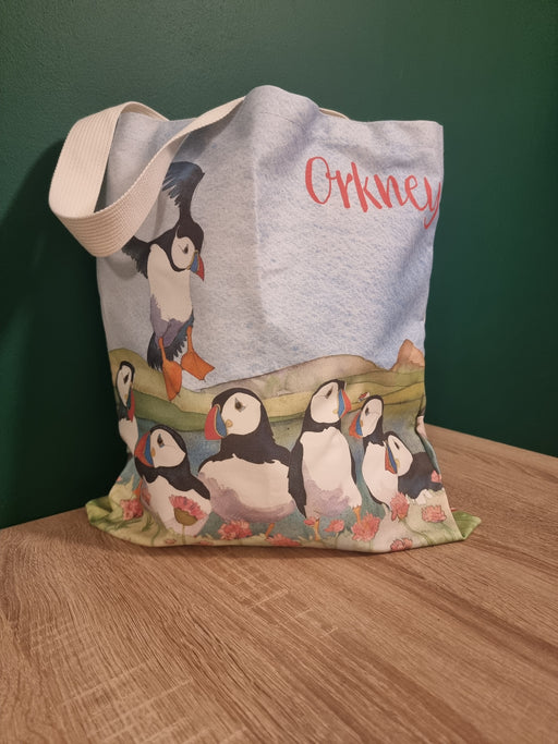 Emma Ball 'Orkney' Puffin Canvas Bag