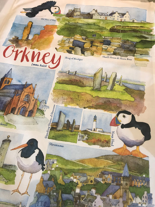 Emma Ball 'Orkney' Tea Towel