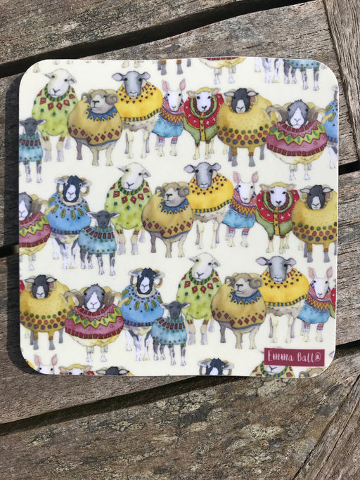 Emma Ball Woolly Sheep Herd Coaster