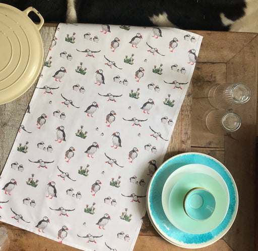Chloe Gardner Repeat Puffin Tea Towel