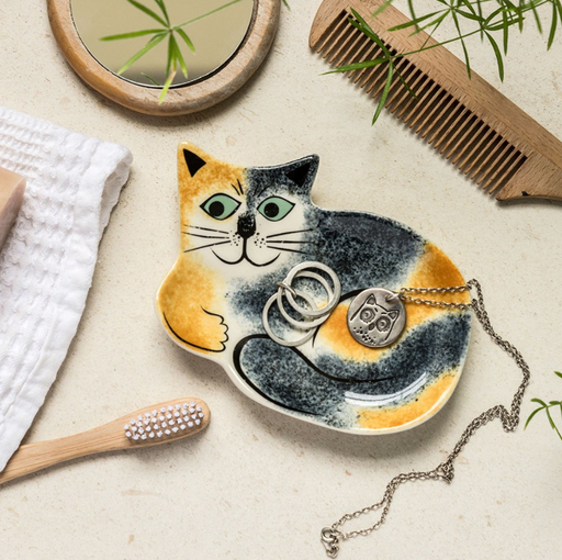 Hannah Turner Tortoiseshell Cat Trinket Dish