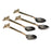 Just Slate Set of 4 Gold Bee Spoons